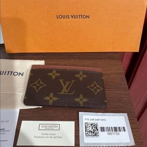 Louis Vuitton cardholder and dust bag